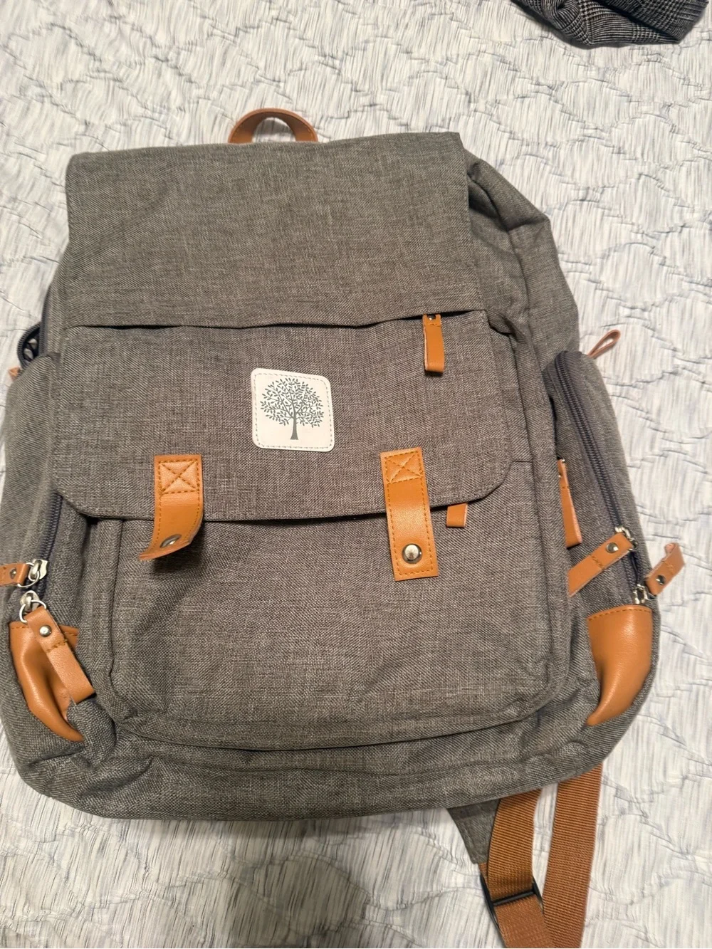 Parker Baby Co. Birch Bag  Backpack Grey Canvas